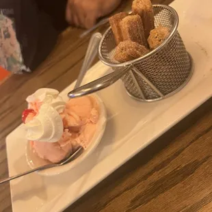 Churros with Ice Cream