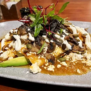 Guess what! They have more than a buffet. Here is the veggie enchilada. Amazing dish. Love the verde sauce and crunch from the pepitas.