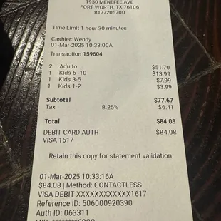 Prices as of March 1, 2025. Took one for the team.