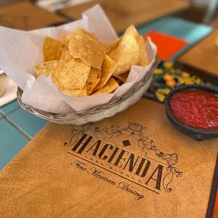 Complimentary chips and salsa