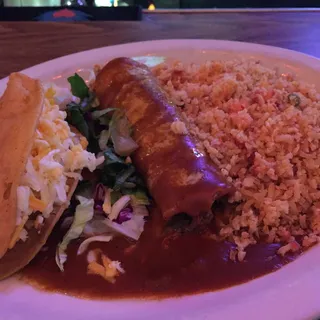 Taco and Beef Tamal Combo