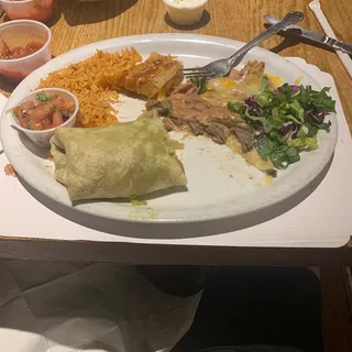 Asada Burrito Plate