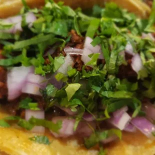 Chorizo taco, very vinegary flavor