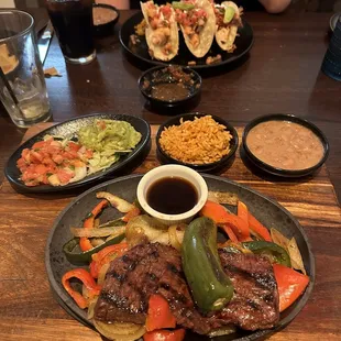 Fire grilled tacos, and steak