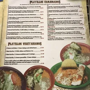 Menu as of Sept 27,2017