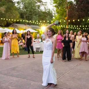 Who will catch the bouquet?