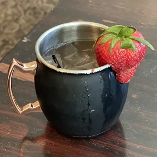 Strawberry basil mule