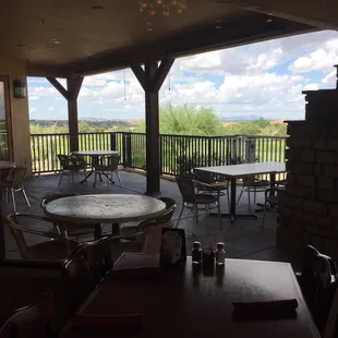 Outdoor dining on greens
