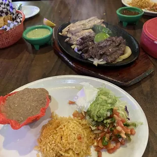 Combo fajitas for 2 with fixings