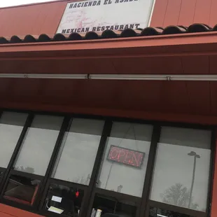 Outside of restaurant.