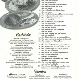 a list of mexican food