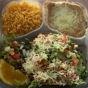 Crispy chicken taco plate yummy:)