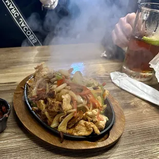 Chicken fajitas for two