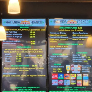 10/11/22 menu in store