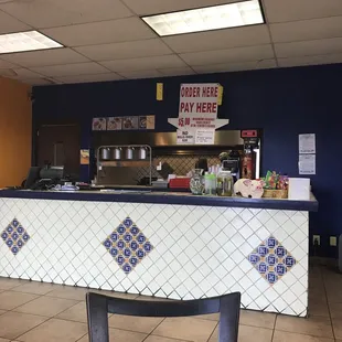 the inside of a restaurant