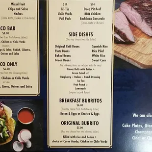 Our menu