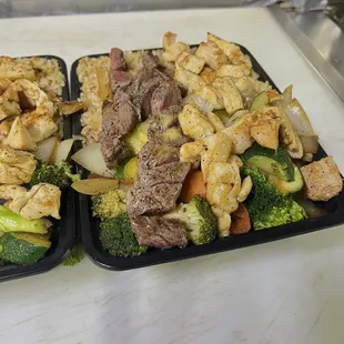 Ny steak &amp; Chicken combo plate