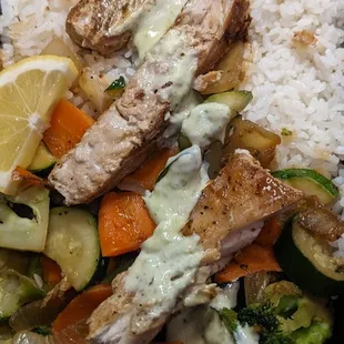 Three tiny strips of fish!!