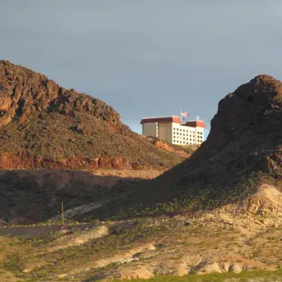 The Hacienda is also a trail head for the Historic Railroad Tunnel Trail, which is horizontal toward the bottom of the picture