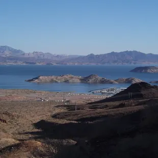 Lake Mead. (behind the hotel)
