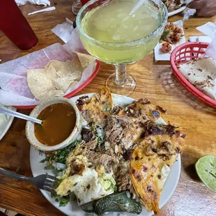 Stale chip, not frozen frozen, ordered &quot;plate&quot; but not served with rice and beans.