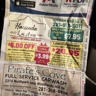 H-E-B coupon on receipts.