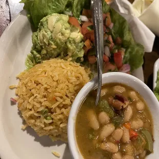 Side of rice and charro beans