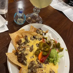 Half order of fajita nachos