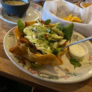 Chicken fajita salad