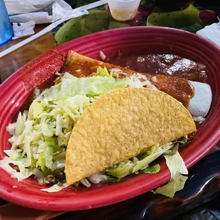 Dinner Combo #21: Beef Burrito, beef Taco, beef Chalupa ($10)