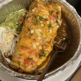 a burrito in a tin