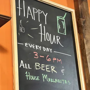 happy hour sign