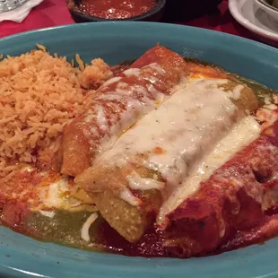 Mex Flag Enchiladas