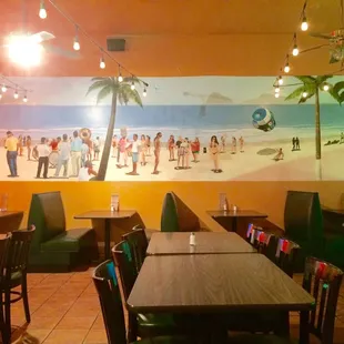 Cool hand-painted mural!!