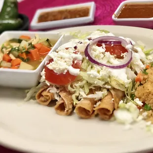 Flautas con pollo