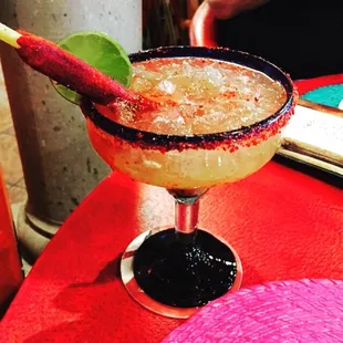 Margarita San Miguelito the perfect combination of mild sweetness with a hint of spice.