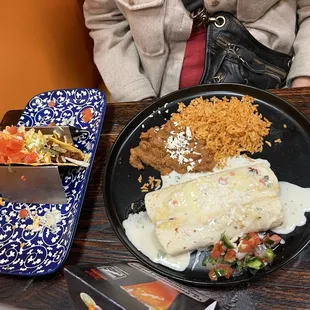 Chicken enchiladas with the taco