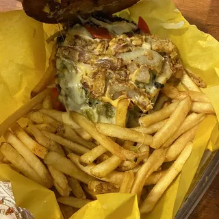 Hatch Green Chile Cheeseburger