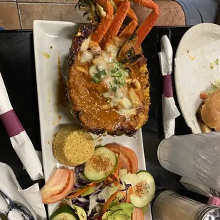 Seafood stuffed Pineapple