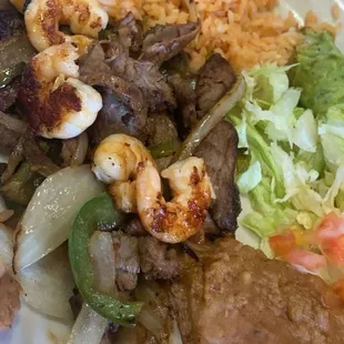 Beef fajita &amp; shrimp