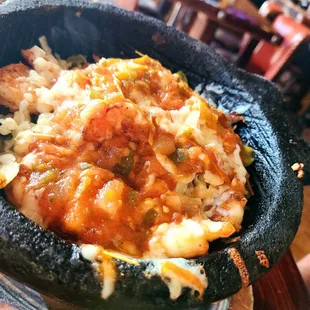 a bowl of mexican food