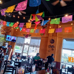 Here is the inside of the restaurant. Here&apos;s the colorful placemats. They&apos;re so pretty. Also, more of the inside of the restaurant.