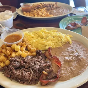 Chorizo con huevos and huevos rancheros! DELICIOUS!!