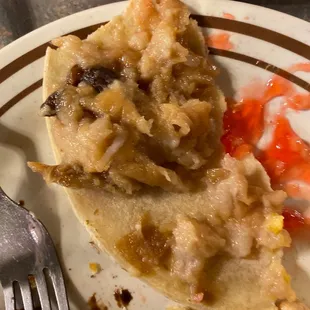 una tortilla con capirotada