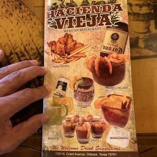 Drink menu