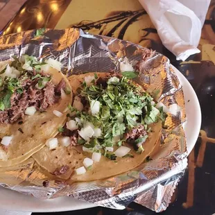 Two tacos Barbacoa