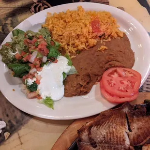 a plate of mexican food