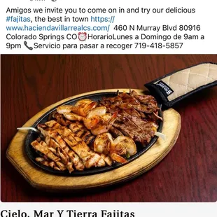 Cielo Mar y Tierra fajita
