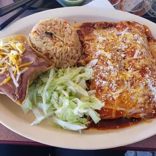 Cheese &amp; Beef enchilada combo