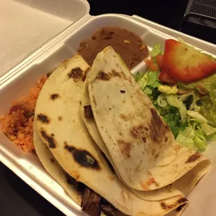 Beef quesadillas to go